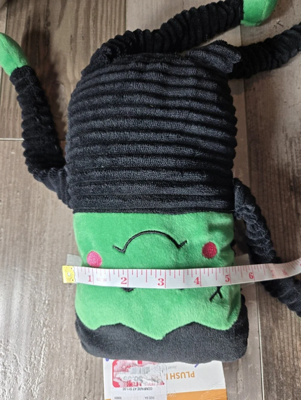 NWT ZippyPaws Frankenstein Plush Dog Toy – Green & Black – Halloween